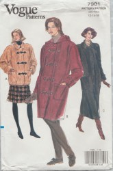 7901 COOL VOGUE LOOSE DUFFLE COAT 3 LENGTHS HOOD OR NOT PATTERN 12
